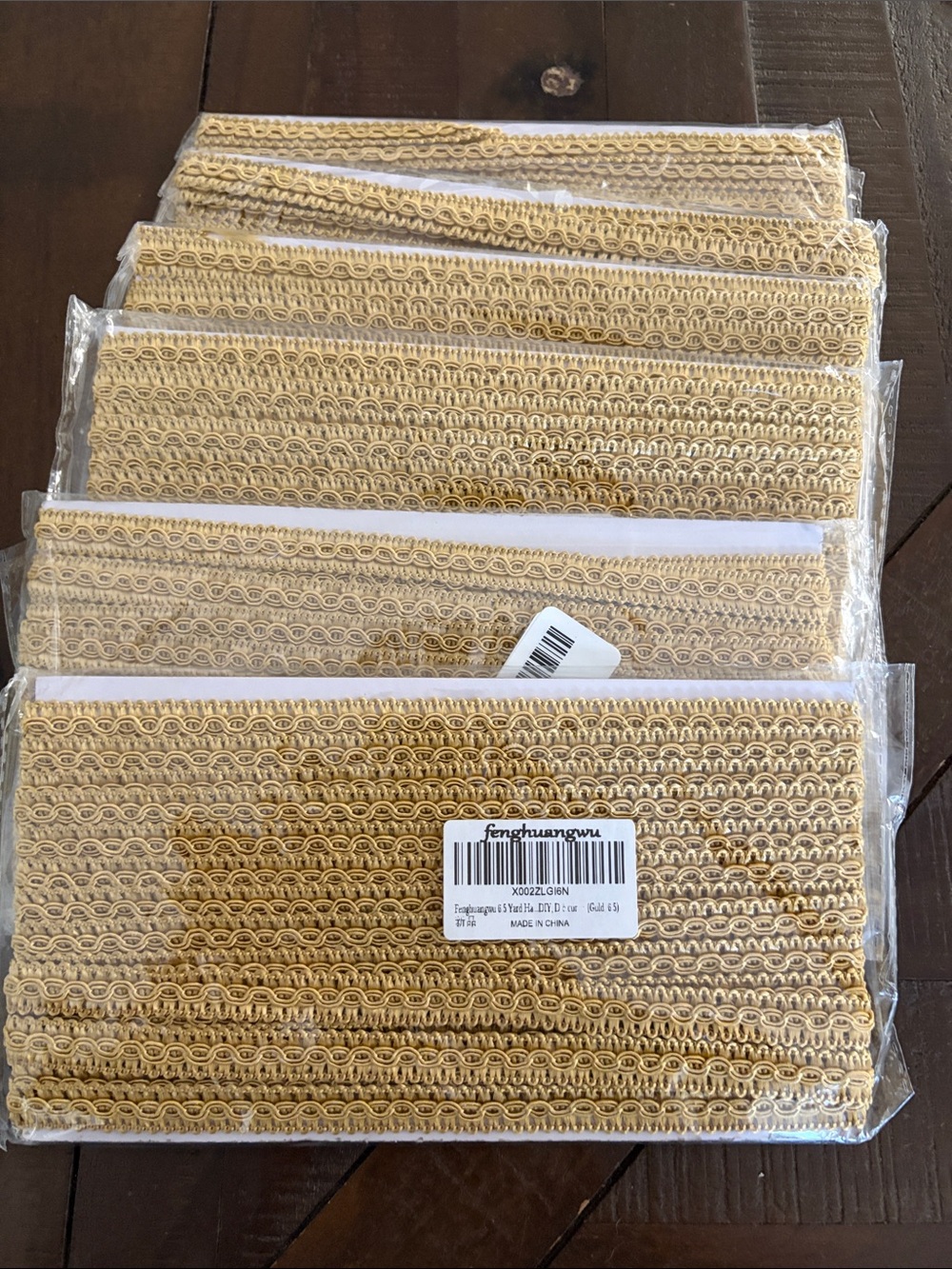 lot of gold fabric accent 6.5 yard fenghuangwu